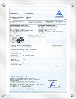 certificate about 